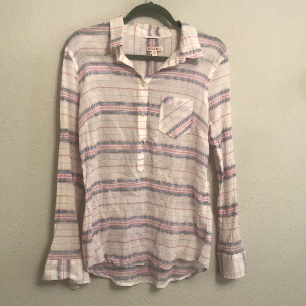 Merona button up almost sheer